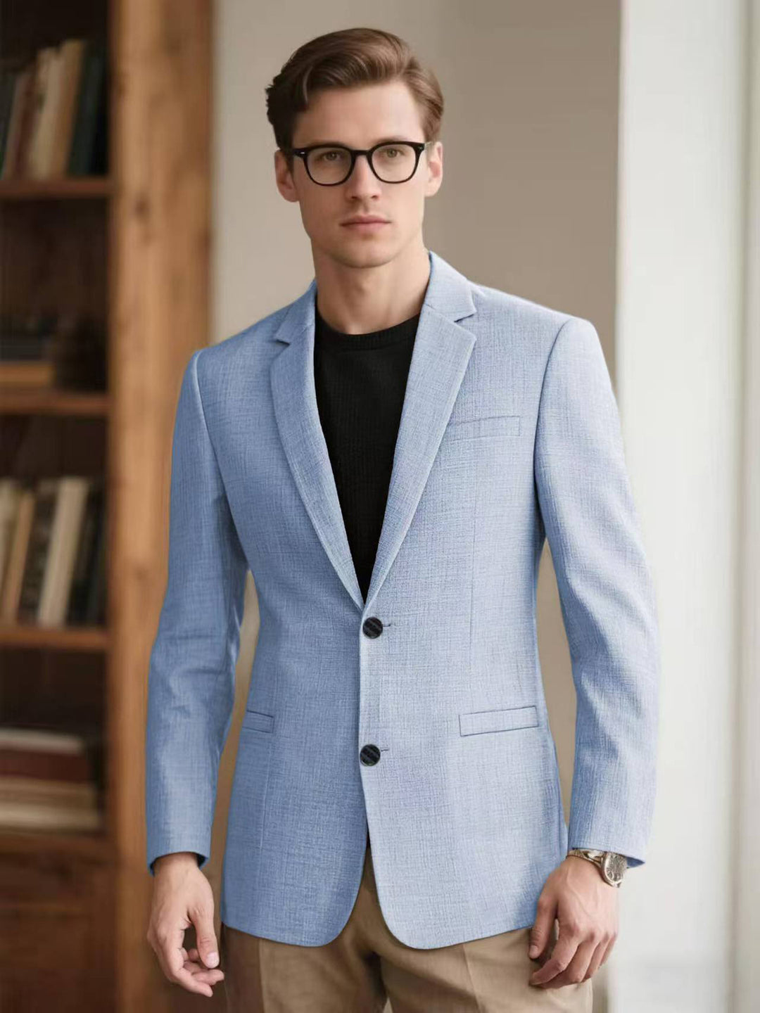 Herren eleganter strukturierten Blazer EB