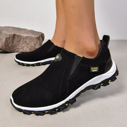 Damen Atmungsaktive Outdoor-Sneaker mit elastischem Einschlupf und rutschfester Sohle EB