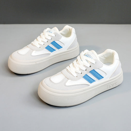 Damen modische Plateau-Sneaker mit atmungsaktiver Oberflächenstruktur und dämpfendem Sohlenprofil EB