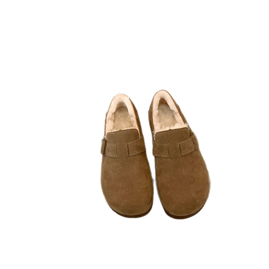 Damen Komfort Clogs mit modischer Schnalle und weichem Veloursoberteil EB