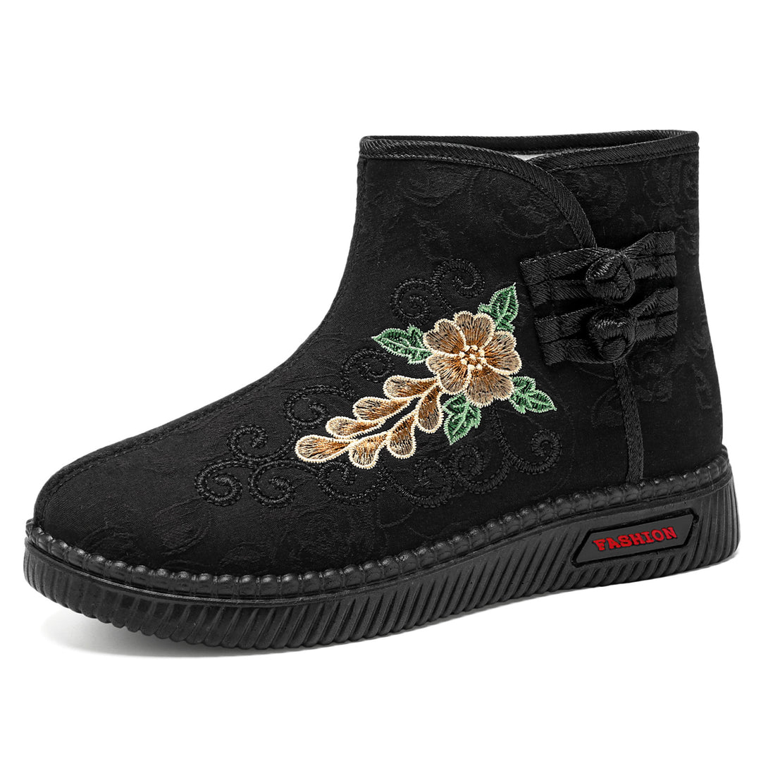 Damen Komfortable und elegante Stiefeletten mit besticktem Design EB