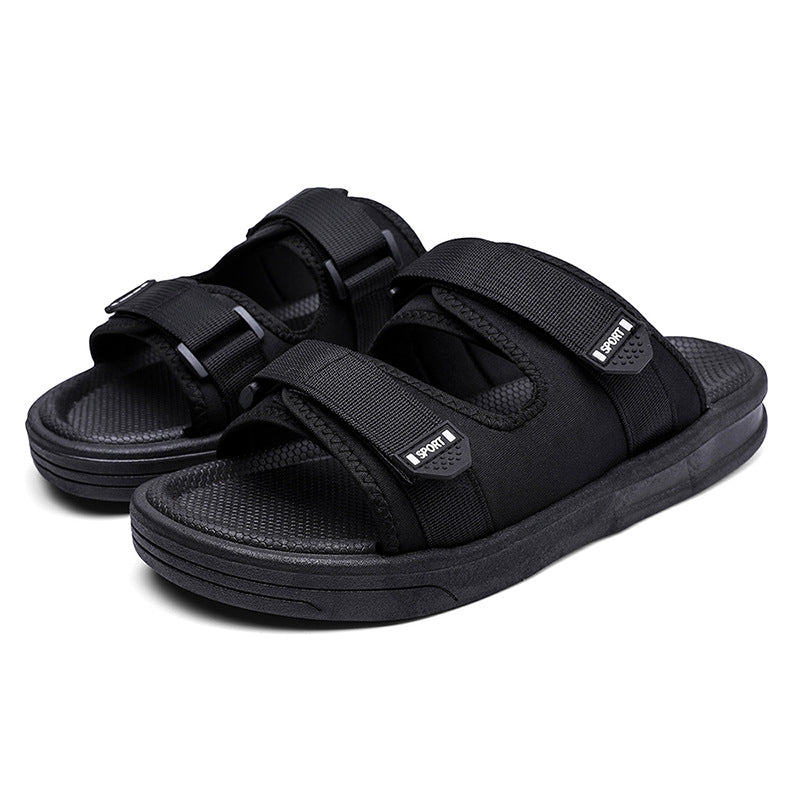 Damen Sportliche Badesandalen mit ergonomischem Klettverschluss und rutschfester Sohle EB