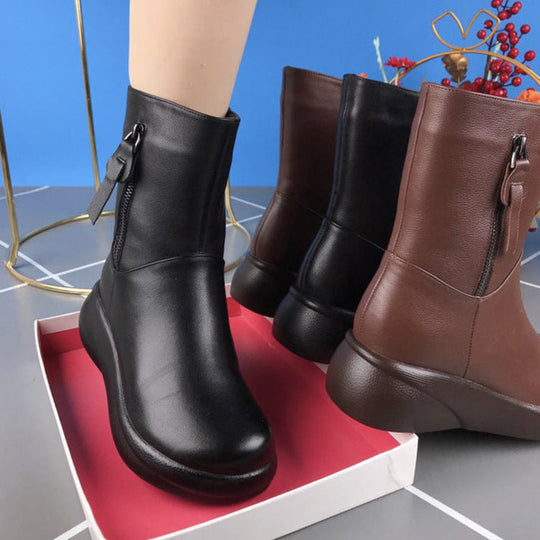 EB | Metallische Schnalle Samt Stiefel