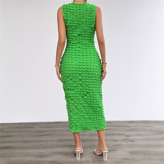 Damen Midi-Kleid mit strukturiertem Obermaterial und figurbetontem Schnitt EB