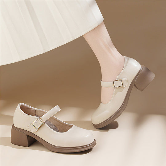 Damen Elegante und bequeme Slingback-Schuhe mit modischem Riemen und Plateau-Heel EB