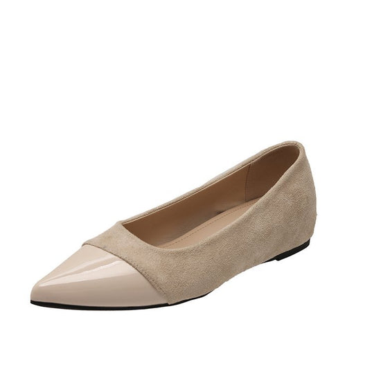 Damen elegante Ballerinas mit spitzem Design und hochwertiger Oberflächenstruktur EB