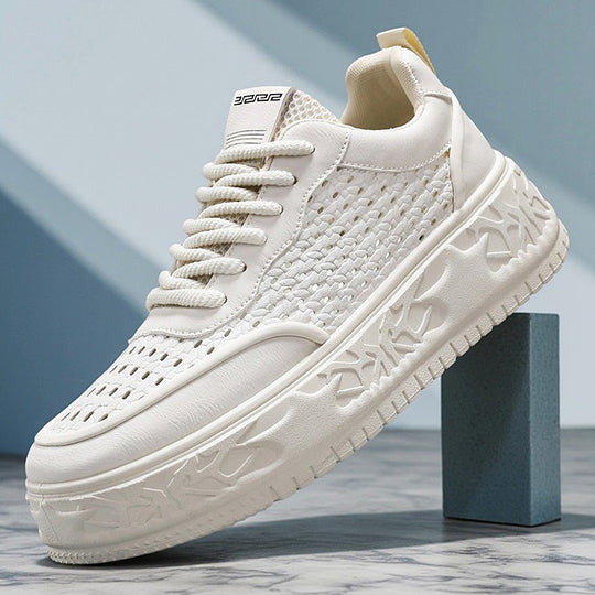 Damen Sportliche Sneakers mit atmungsaktivem Obermaterial und robuster Laufsohle EB