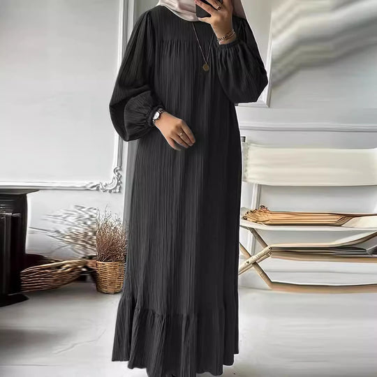 Damen Maxikleid mit waagerechtem Faltenwurf EB