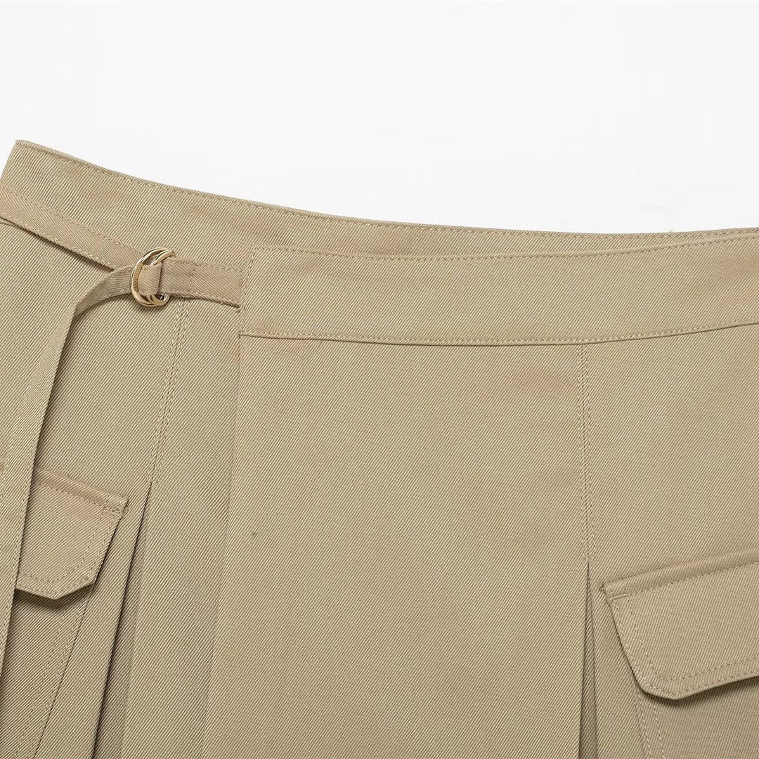 Damen Utility-Rock mit praktischen Taschen und schickem Kordelzug EB