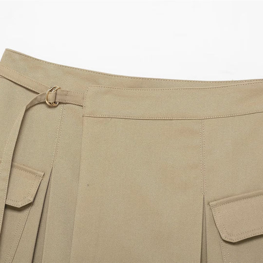 Damen Utility-Rock mit praktischen Taschen und schickem Kordelzug EB
