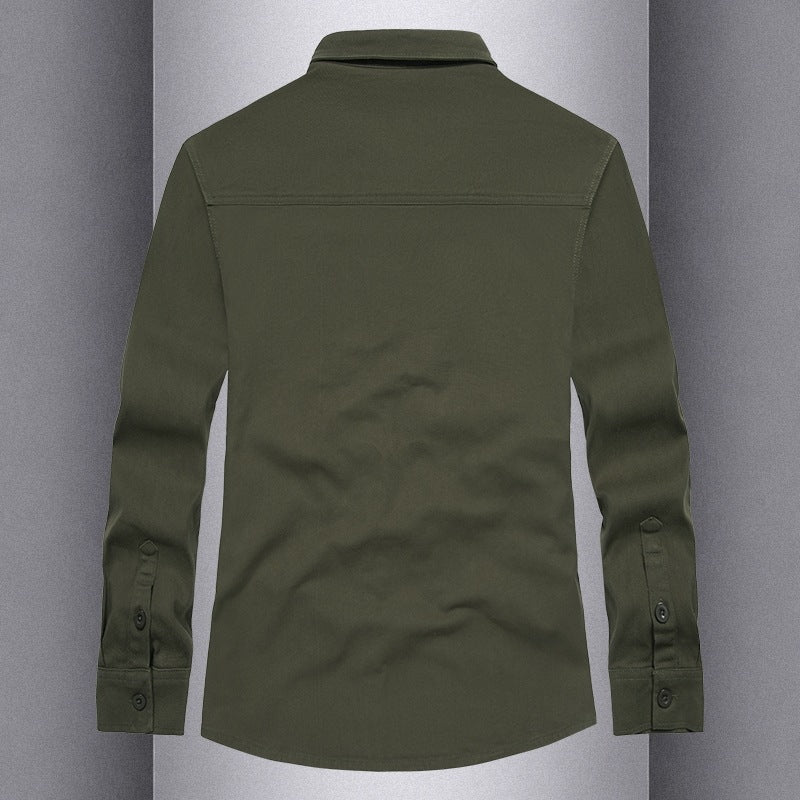 Herren Langarmshirt mit praktischen Taschen und modernem Schnitt EB