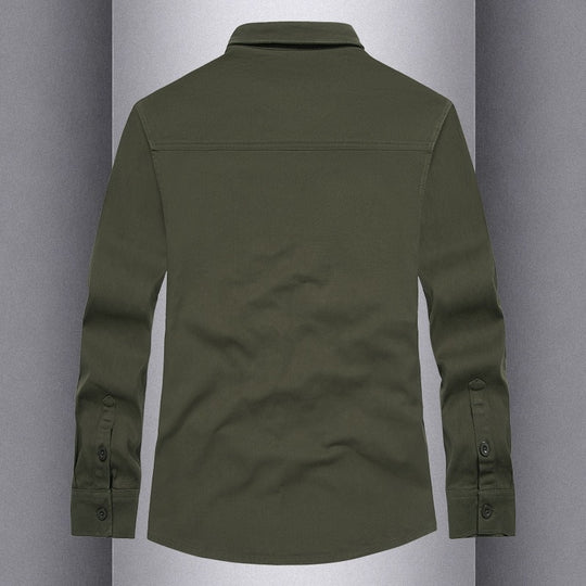 Herren Langarmshirt mit praktischen Taschen und modernem Schnitt EB