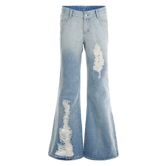 Damen Schlagjeans mit modischen Destroyed-Details und komfortablem Sitz EB