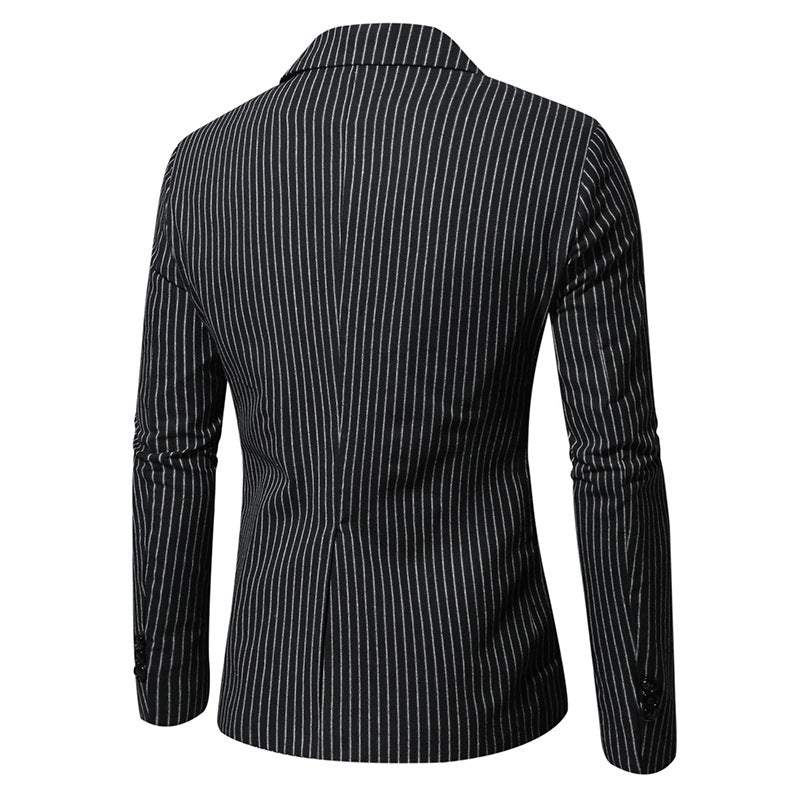 Herren elegante Anzugjacke im modernen Streifenmuster EB