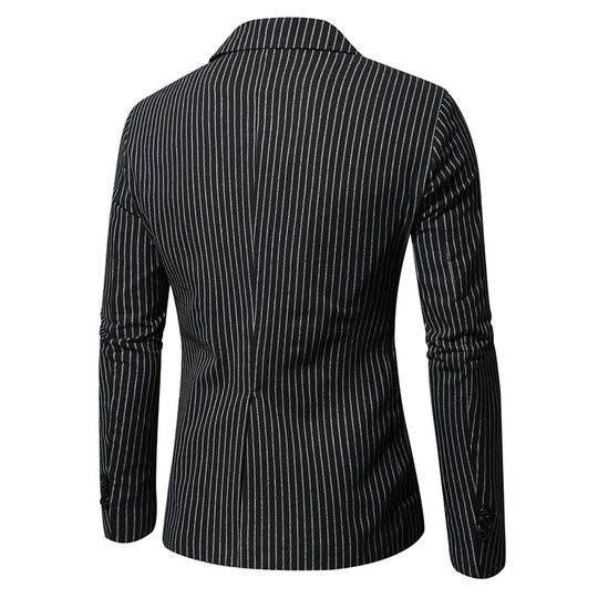 Herren elegante Anzugjacke im modernen Streifenmuster EB