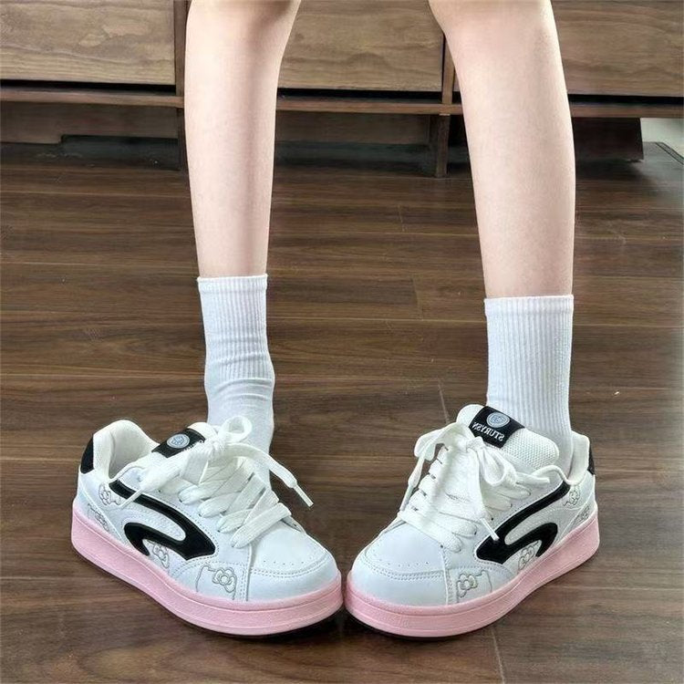 Damen Sneaker mit verspieltem Tiermotiv und komfortablem Dämpfungssystem EB