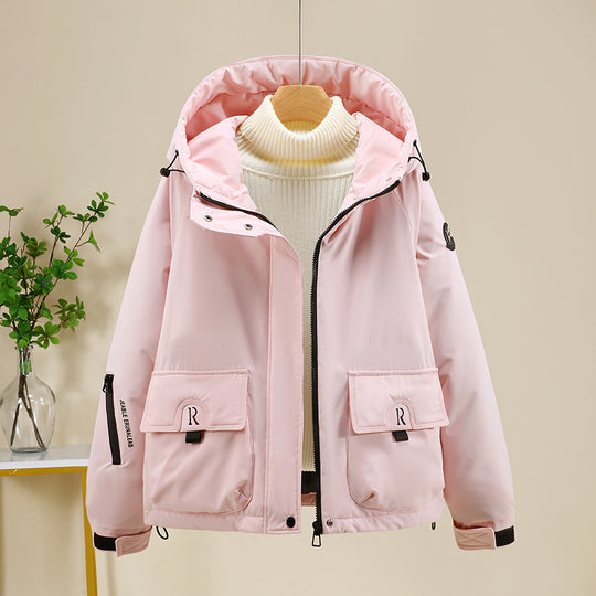 Damen Sportliche und funktionale Outdoor-Jacke mit Kapuze und zahlreichen Taschen EB
