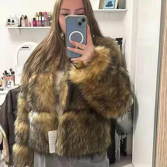 Damen Kunstpelz Jacke EB