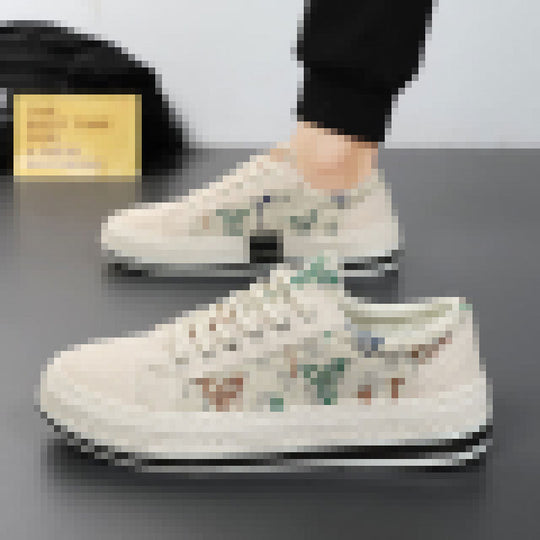 Damen Bequeme Freizeitsneaker mit floralem Design EB