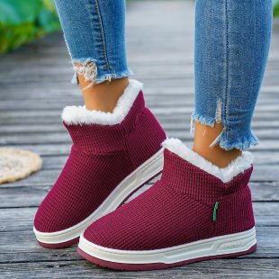 Damen gefütterte Stiefeletten mit elastischem Halsausschnitt EB
