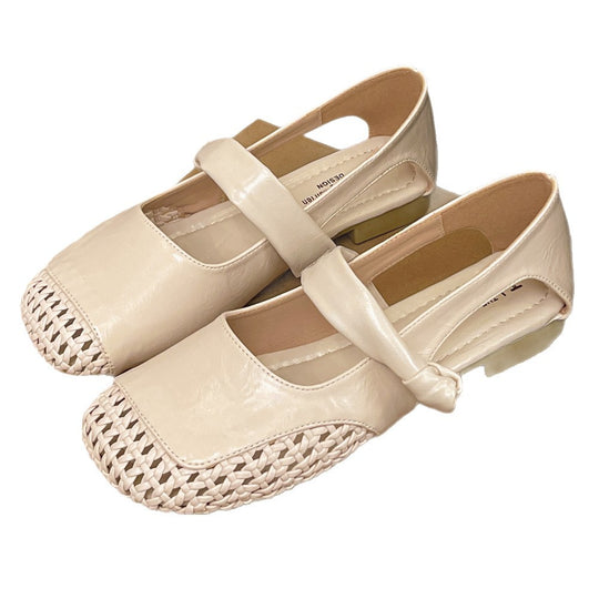 Damen Ballerinas mit modischem Riemchen und elegantem Flechtdetail EB