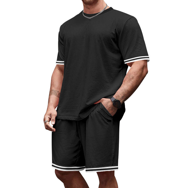 Herren Sportliches Freizeit-Set mit kontrastierenden Details EB