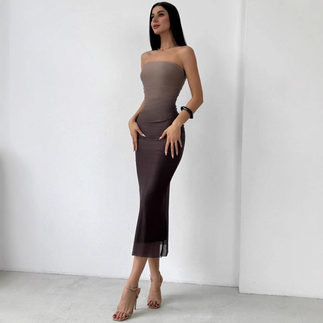 Damen Figürliches Abendkleid mit Raffungen EB