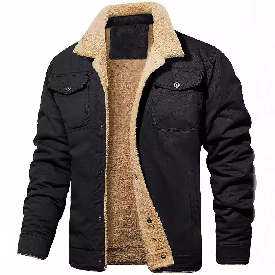 Herren gefütterte Arbeitsjacke mit hochflorigem Futter EB