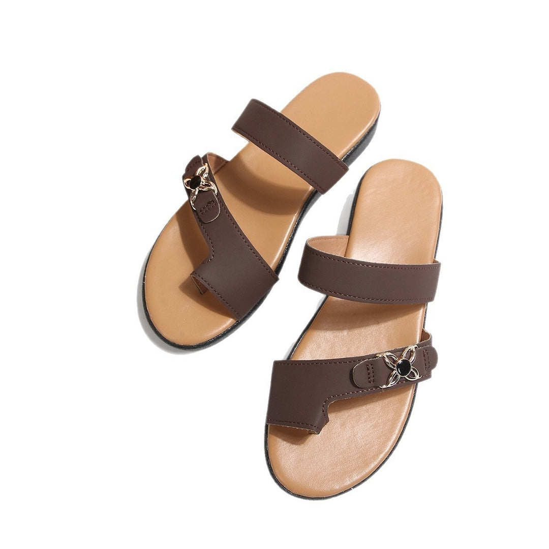Damen Bequeme Sandalen mit funkelndem Schmuckdetail EB