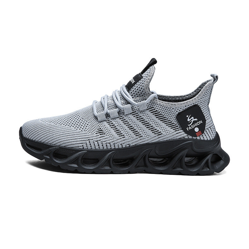 Damen Atmungsaktive Fitness-Sneaker mit rutschfester Sohle und elastischem Schnürsystem EB