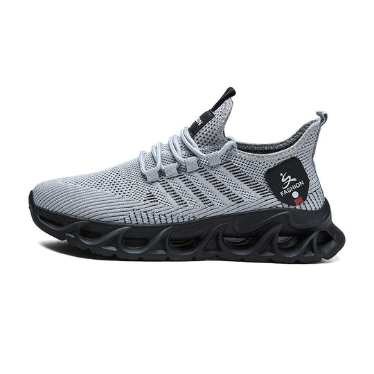 Damen Atmungsaktive Fitness-Sneaker mit rutschfester Sohle und elastischem Schnürsystem EB