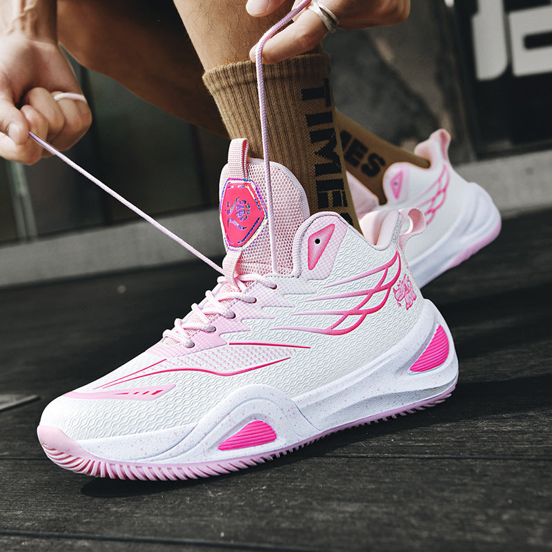 Damen Sportliche High-Top Sneakers mit atmungsaktiver Mesh-Oberfläche und dämpfendem Fußbett EB