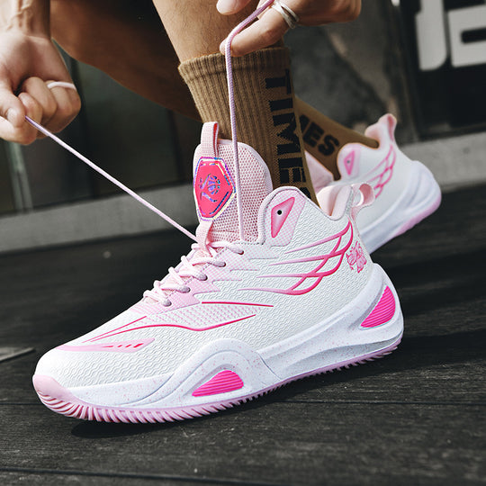 Damen Sportliche High-Top Sneakers mit atmungsaktiver Mesh-Oberfläche und dämpfendem Fußbett EB