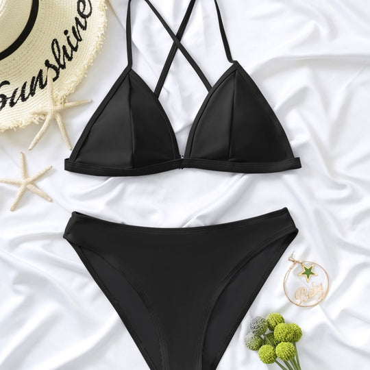Damen Triangel-Bikini mit versetztem Bund EB