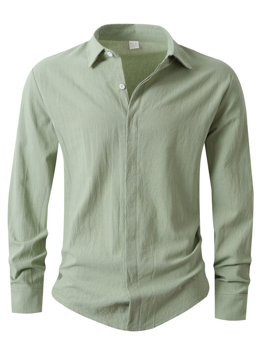 Herren Elegantes Casual-Hemd mit Slim-Fit Schnitt EB