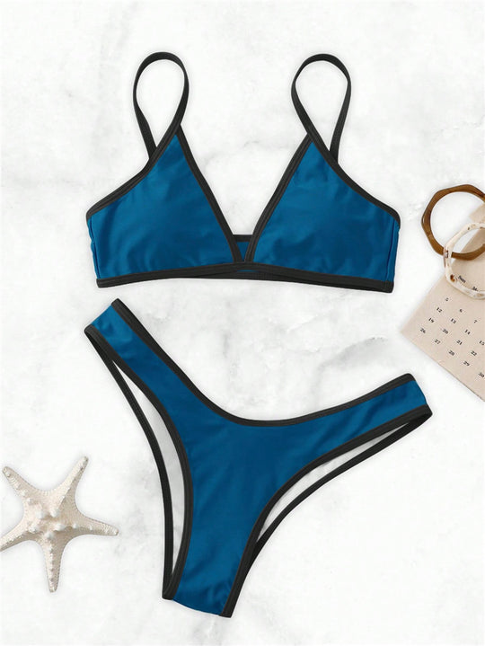 Damen Triangel-Bikini mit eleganter Naht und sportlichem Schnitt EB