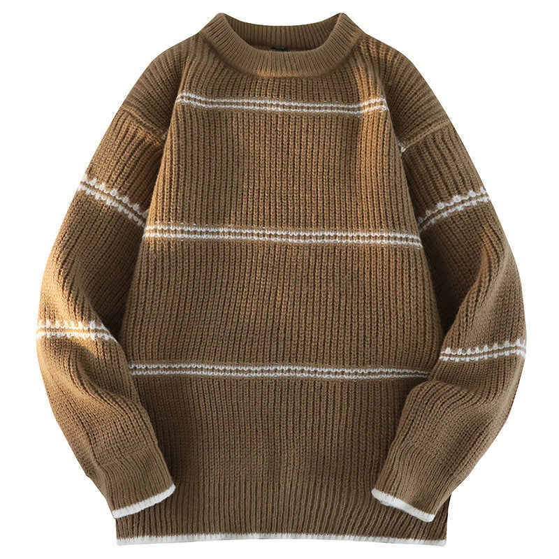 Damen Kuscheliger Strickpullover mit streifendem Design EB