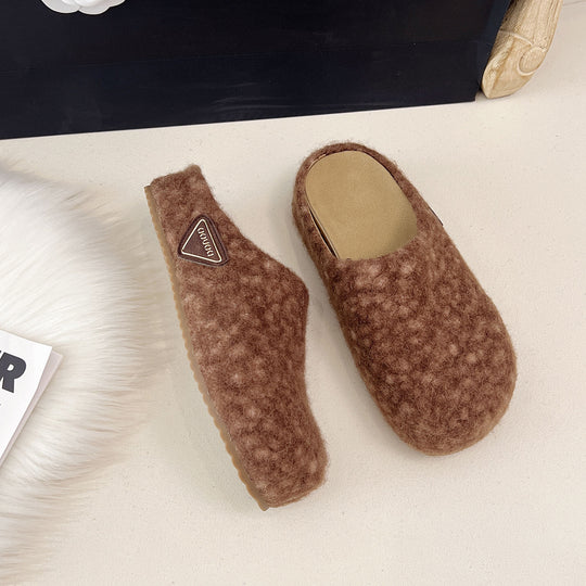 Damen Flauschige Filzclogs EB