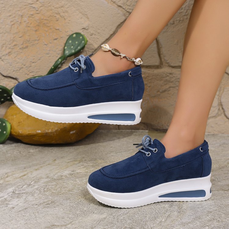 Damen modische Sneaker mit bequemem Plateau und verstärkter Sohle EB
