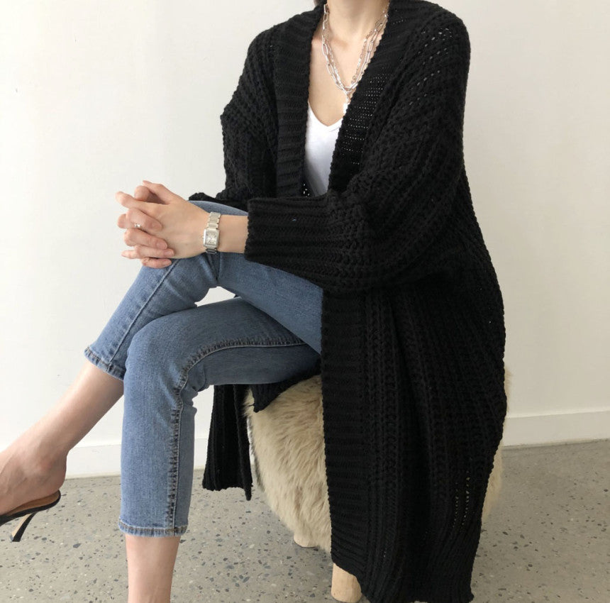 Damen Strickjacke mit offenem Schnitt und lässigen Details EB
