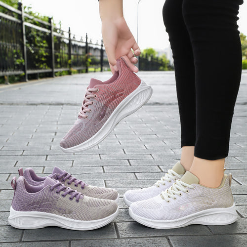 Damen Atmungsaktive Freizeitsneaker mit elastischem Obermaterial EB