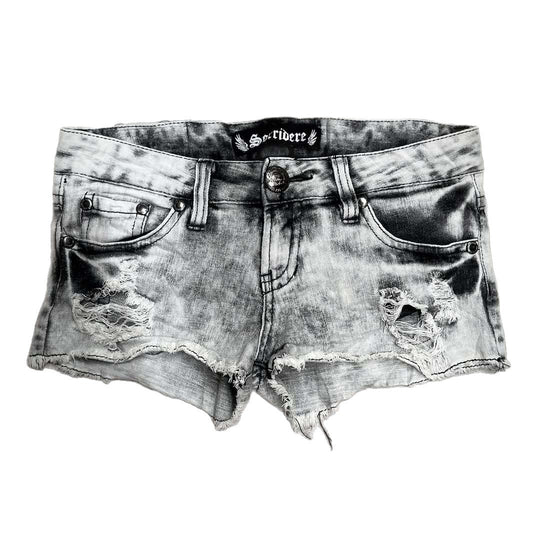 Damen trendige Destroyed Denim-Shorts EB