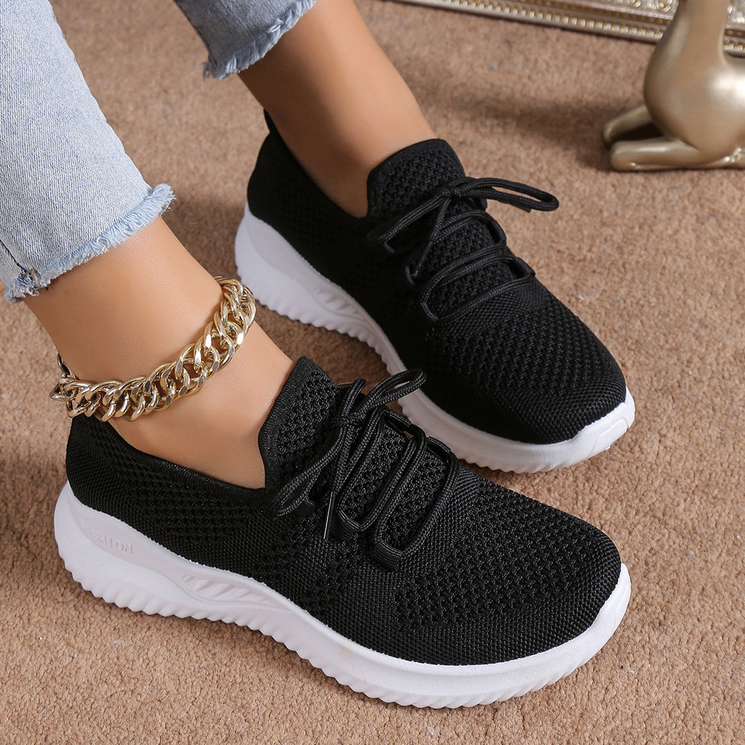 Damen Atmungsaktive Sport-Sneaker mit elastischem Mesh-Obermaterial EB