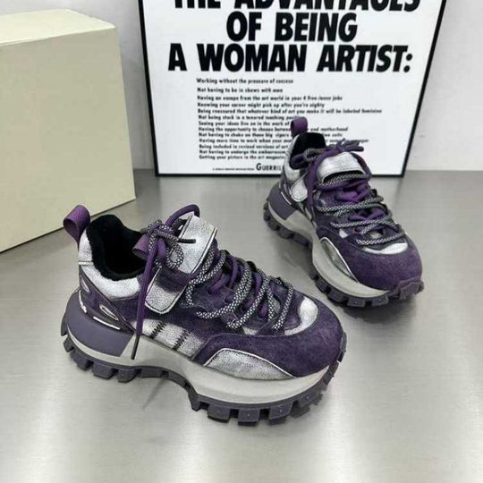 Damen Sportliche Sneaker mit rutschfester Profilsohle und atmungsaktivem Obermaterial EB