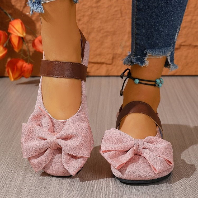 Damen Verspielte Ballerinas mit großem Schleifendetail EB