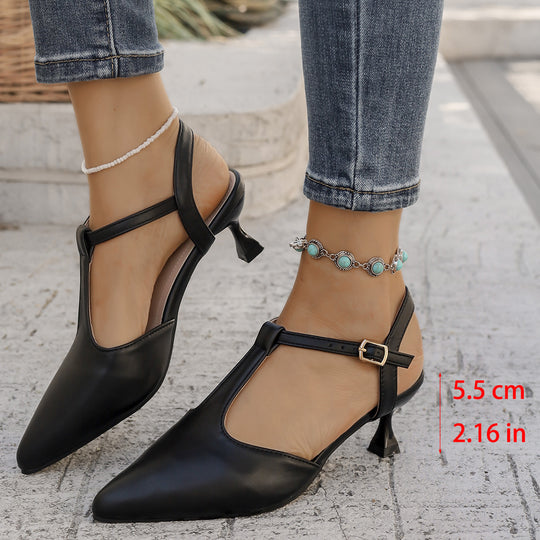 Damen Slingback-Pumps mit eleganter Spitze und komfortablem Blockabsatz EB