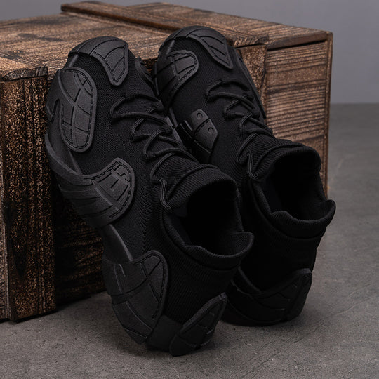 Herren nan robuster taktischer Sneaker mit nahtlosem Strickschaft, stoßdämpfender EVA-Zwischensohle und profiliertem Schutzoverlay EB