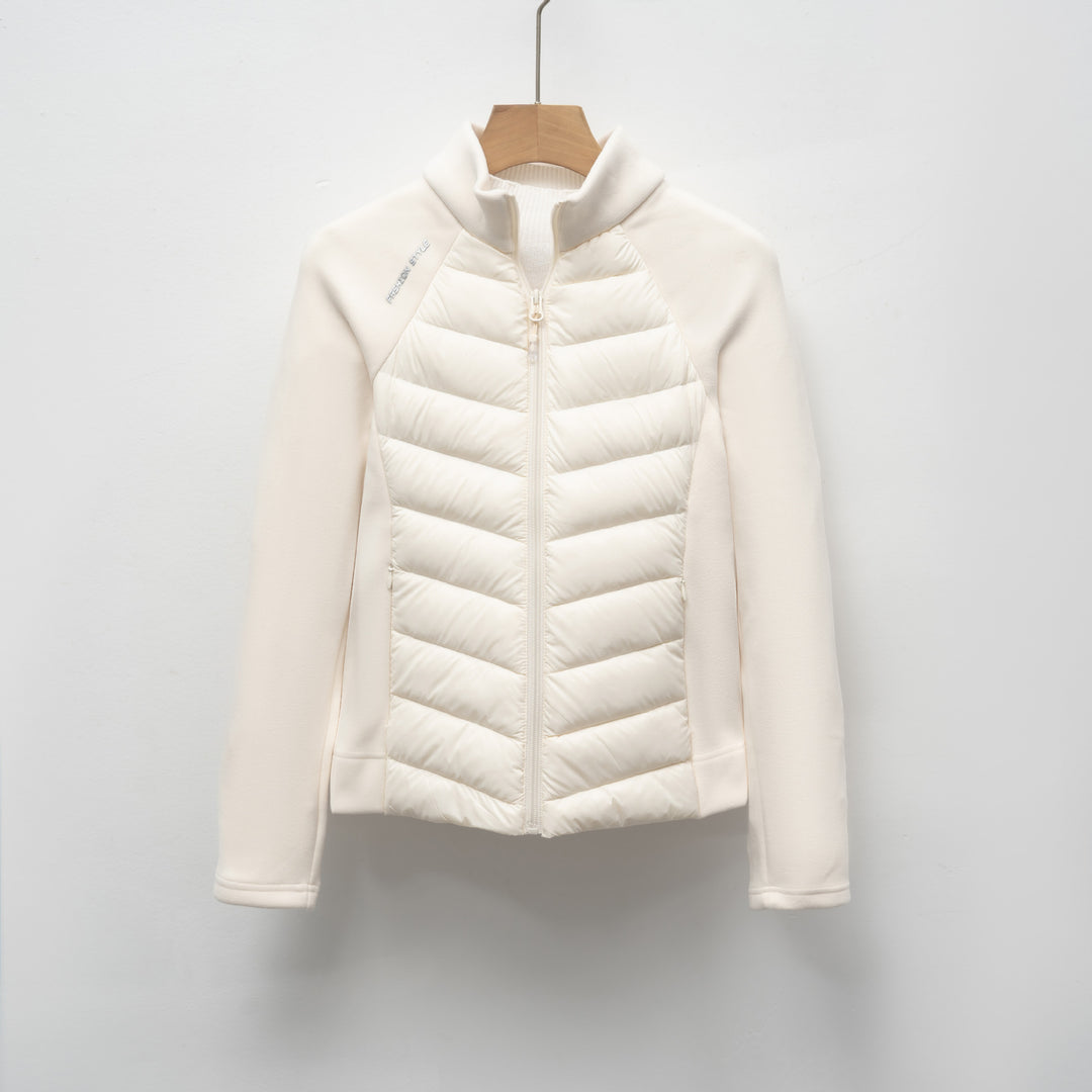 Damen gesteppte Sportjacke mit hohem Kragen und funktionalen Reißverschlusstaschen EB