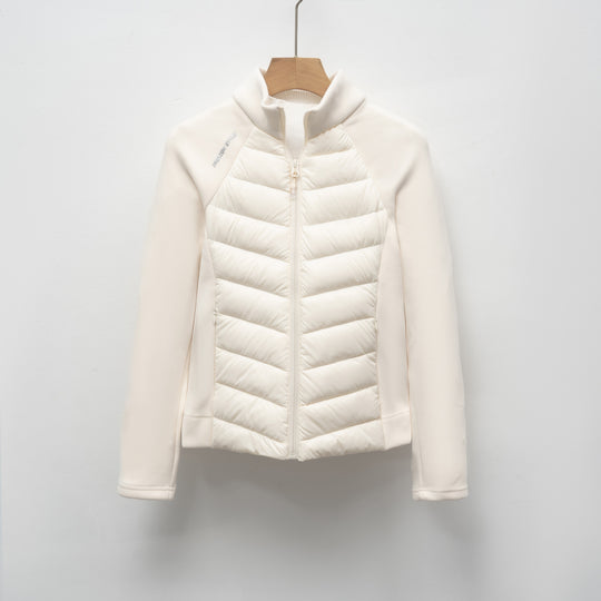 Damen gesteppte Sportjacke mit hohem Kragen und funktionalen Reißverschlusstaschen EB