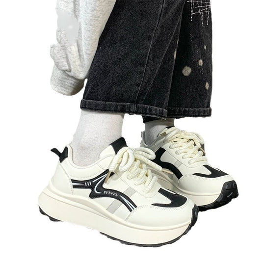 Damen Trendige Chunky Sneakers mit dämpfender Plattform-Sohle EB